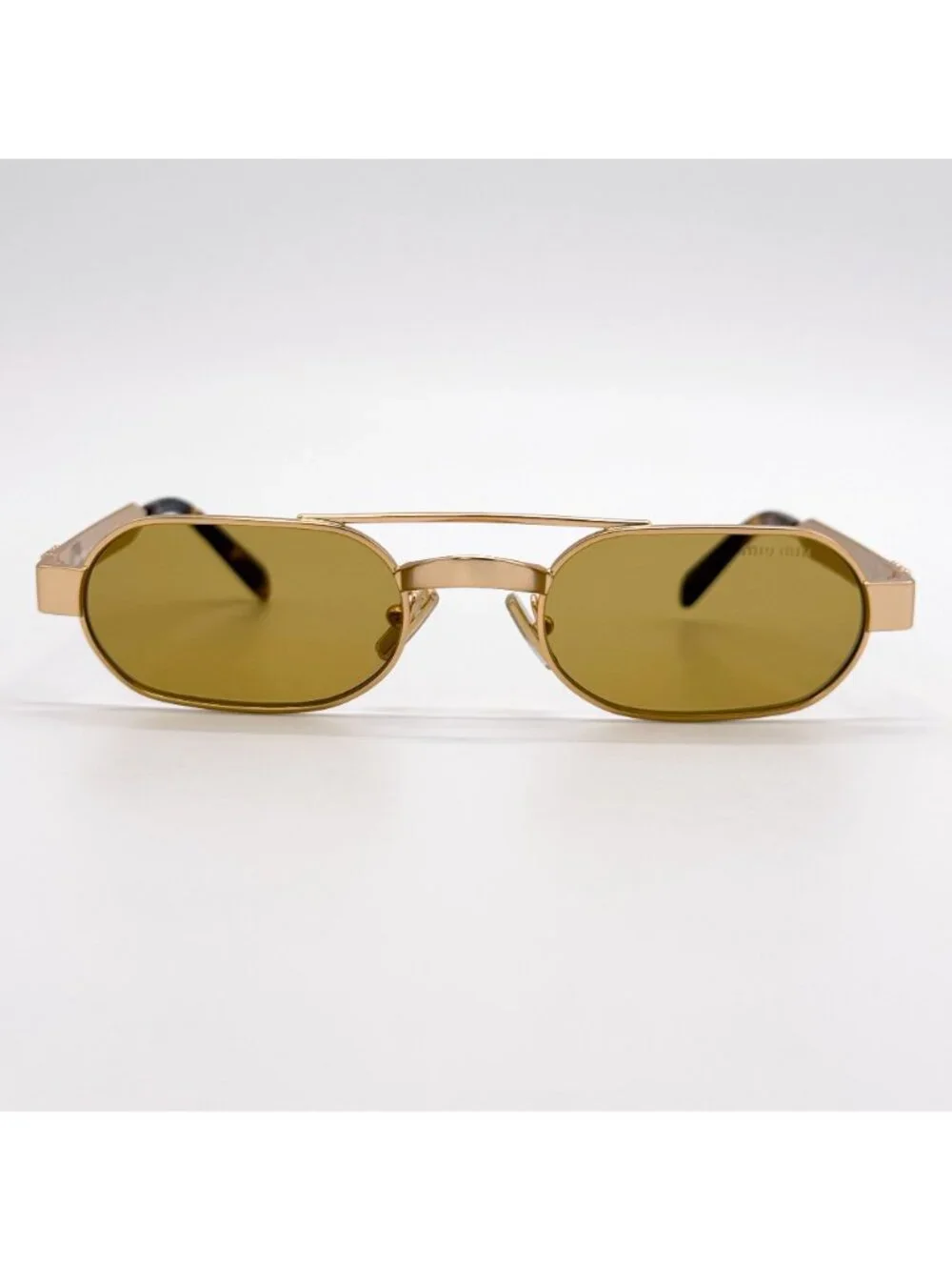 New Miu Miu MUB52S 22M10Y Gold Yellow Women Sunglasses SMU B52